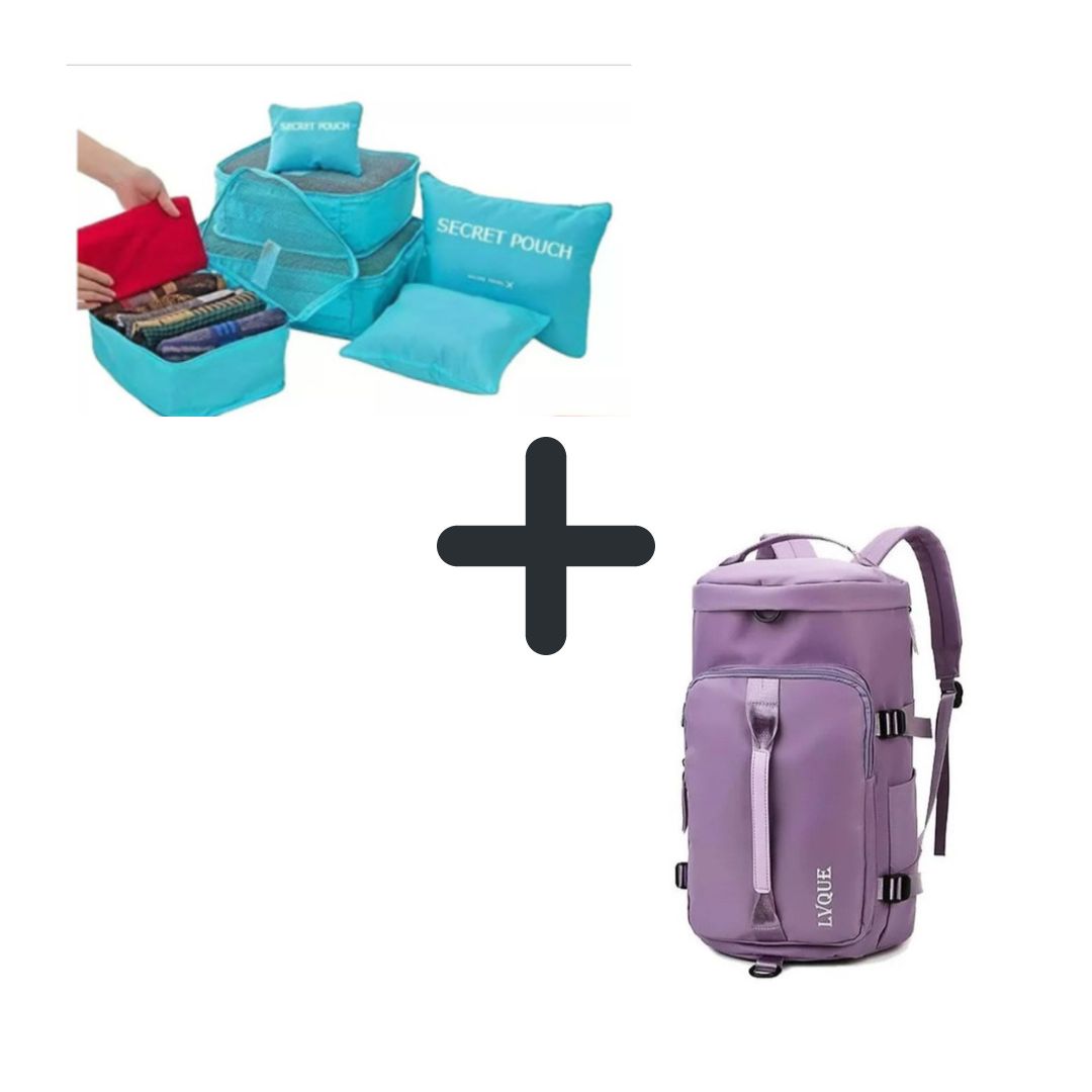 COMBO !!! Morral viajero + organizadores